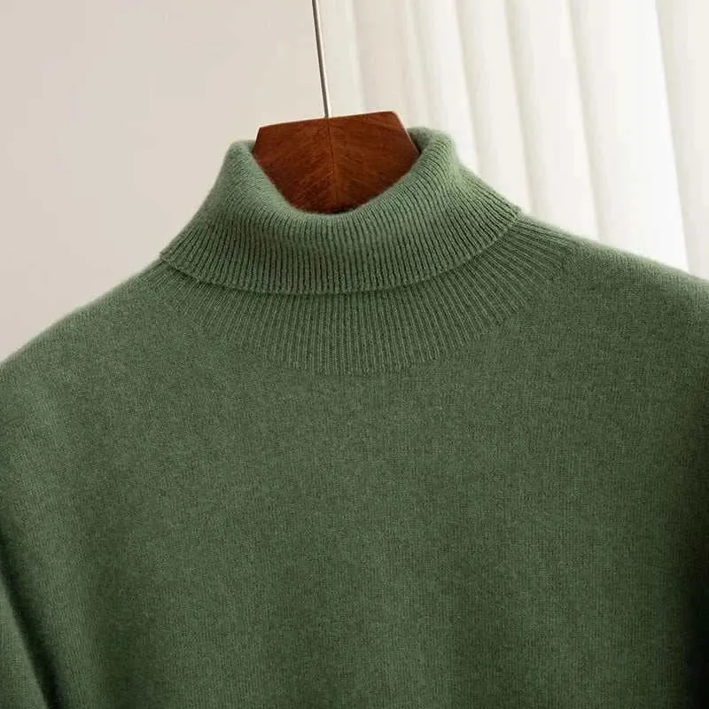 Business wool turtleneck sweater