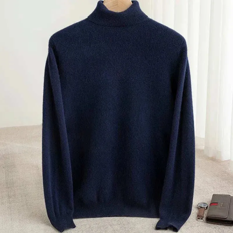 Business wool turtleneck sweater