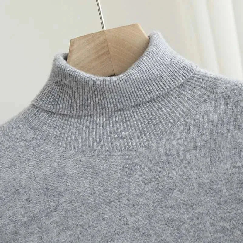 Business wool turtleneck sweater