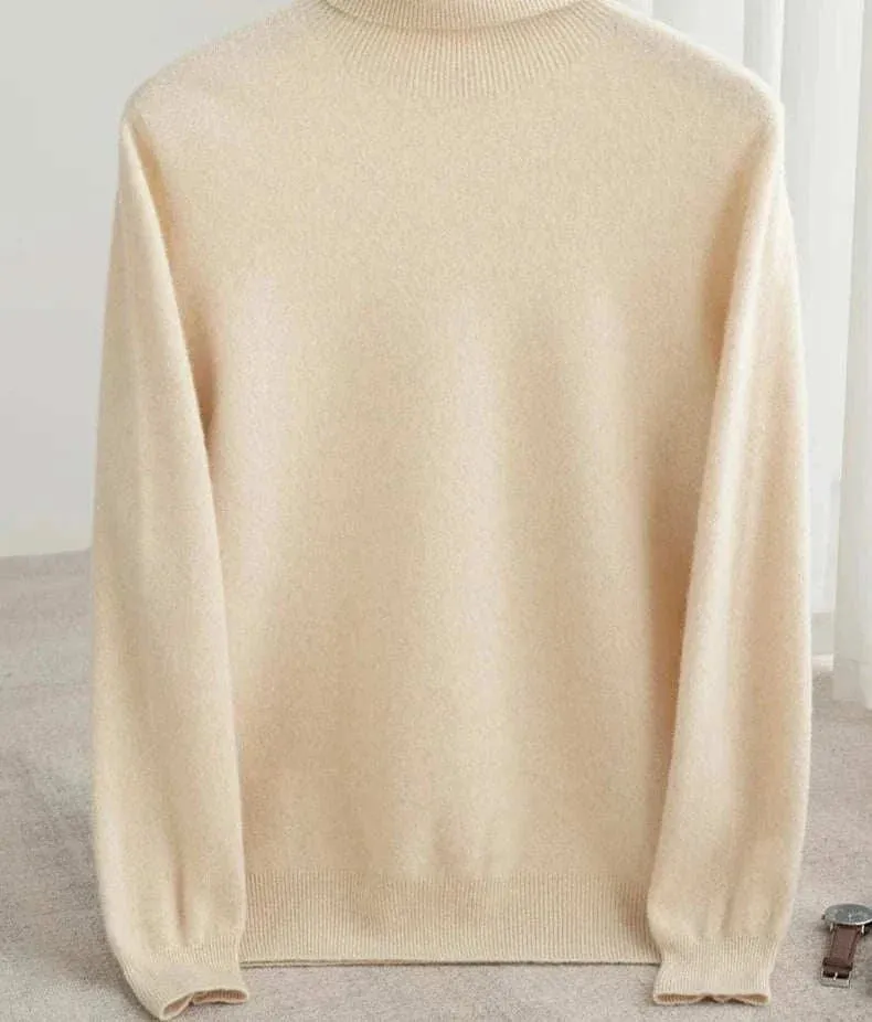 Business wool turtleneck sweater