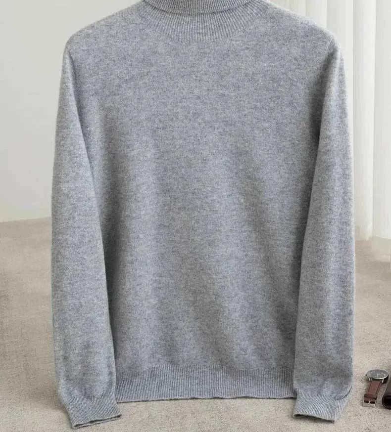 Business wool turtleneck sweater