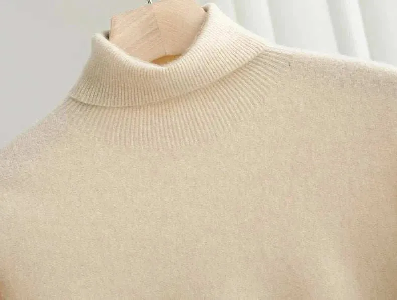 Business wool turtleneck sweater