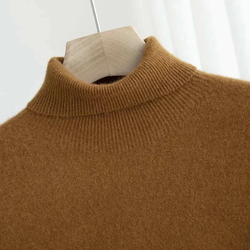 Business wool turtleneck sweater