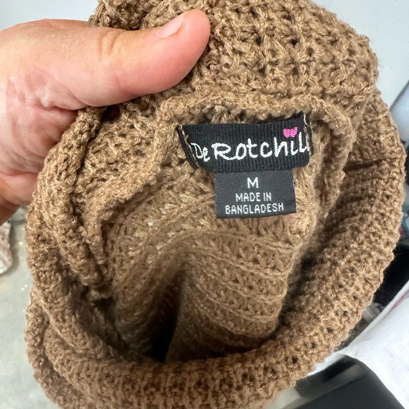 De Rothchild Knit Turtleneck Cowl Sweater
