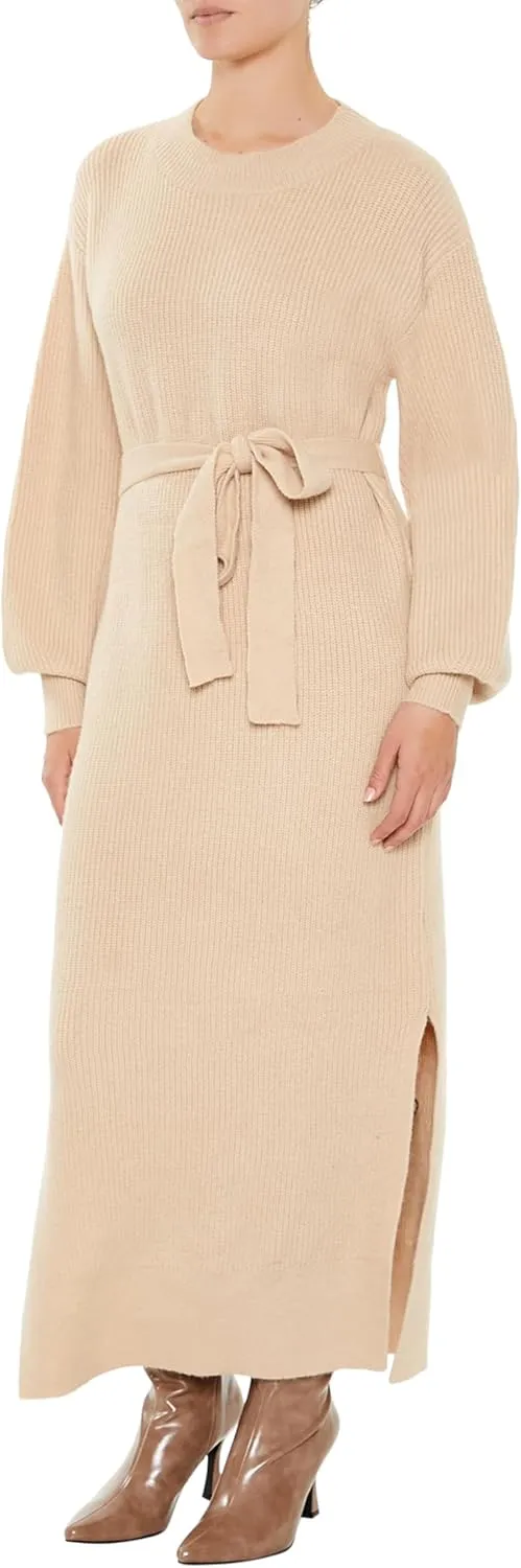 Forever 21 Women's Tie-Front Midi Sweater Dress