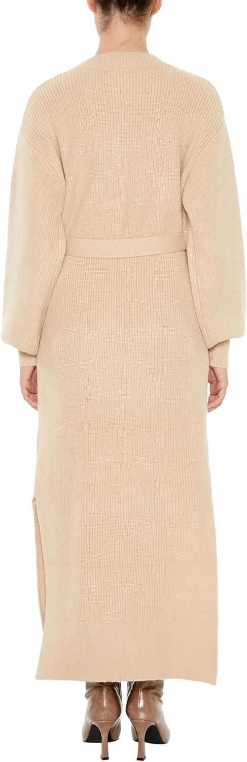 Forever 21 Women's Tie-Front Midi Sweater Dress