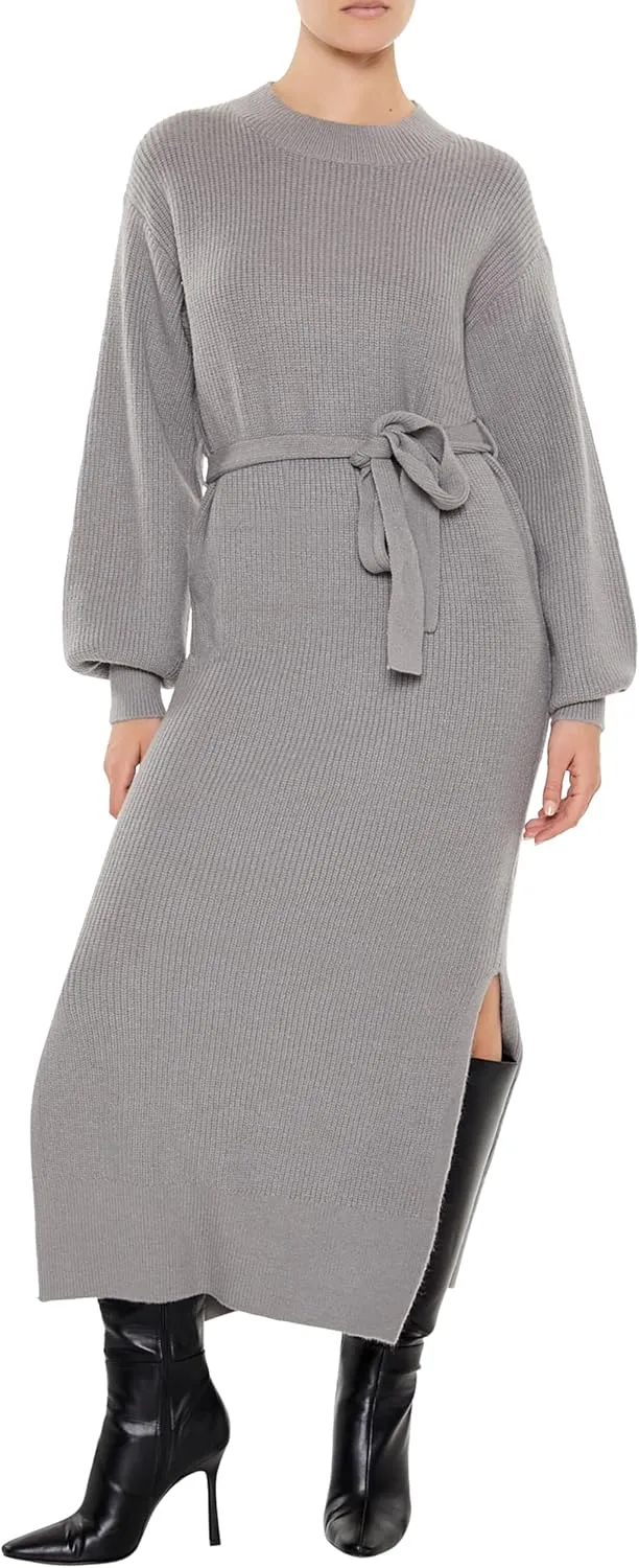 Forever 21 Women's Tie-Front Midi Sweater Dress
