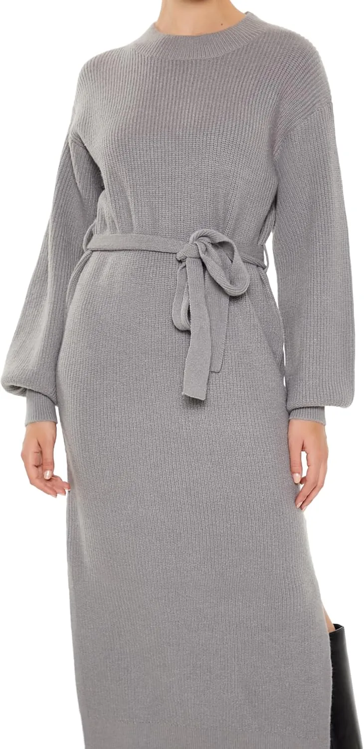 Forever 21 Women's Tie-Front Midi Sweater Dress