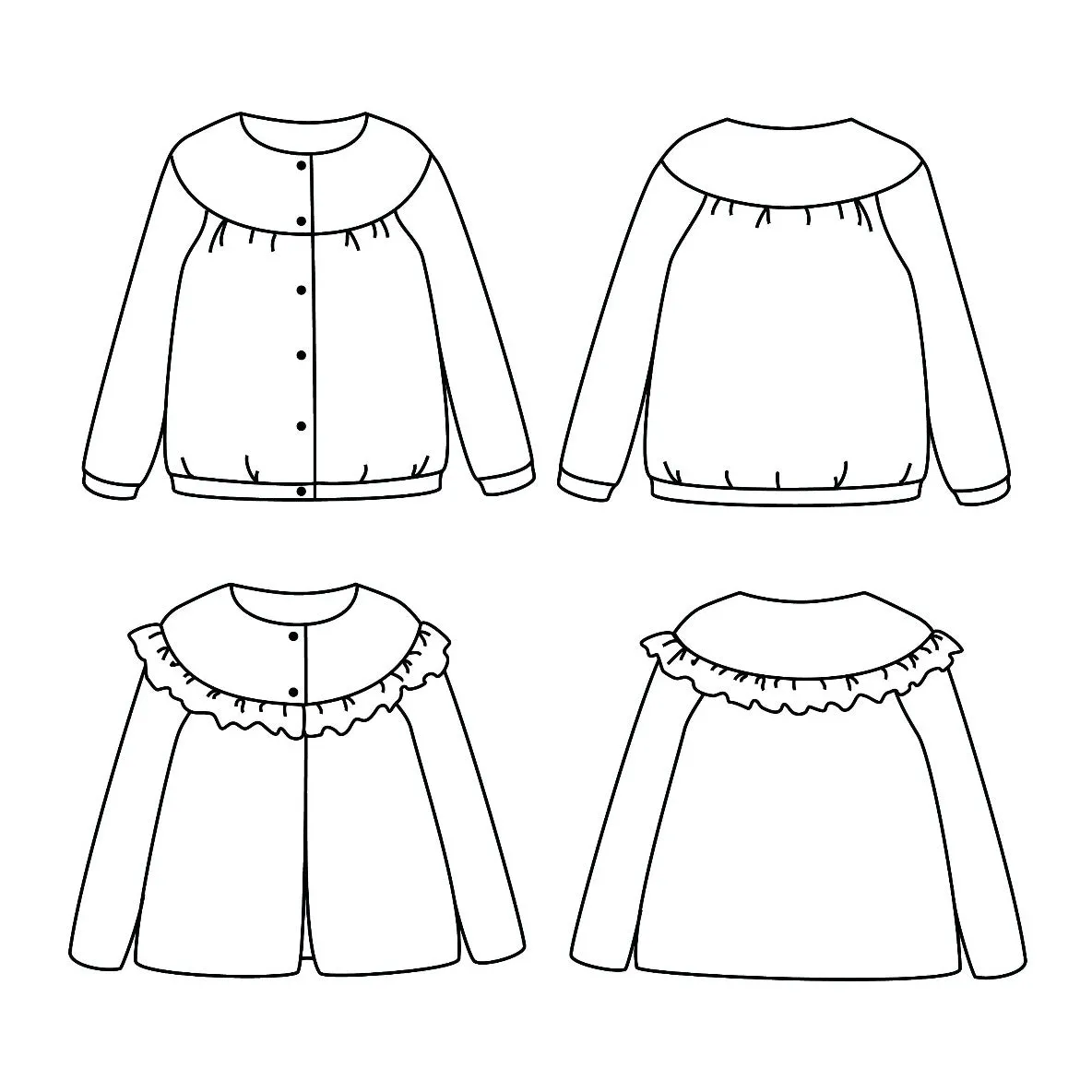 IRMA Cardigan or light vest - Girl 3/12- Paper Sewing Pattern
