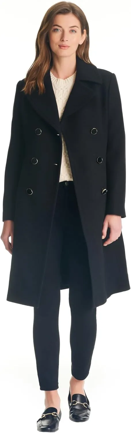 kate spade new york Women's Double-Breasted Long Wool Coat