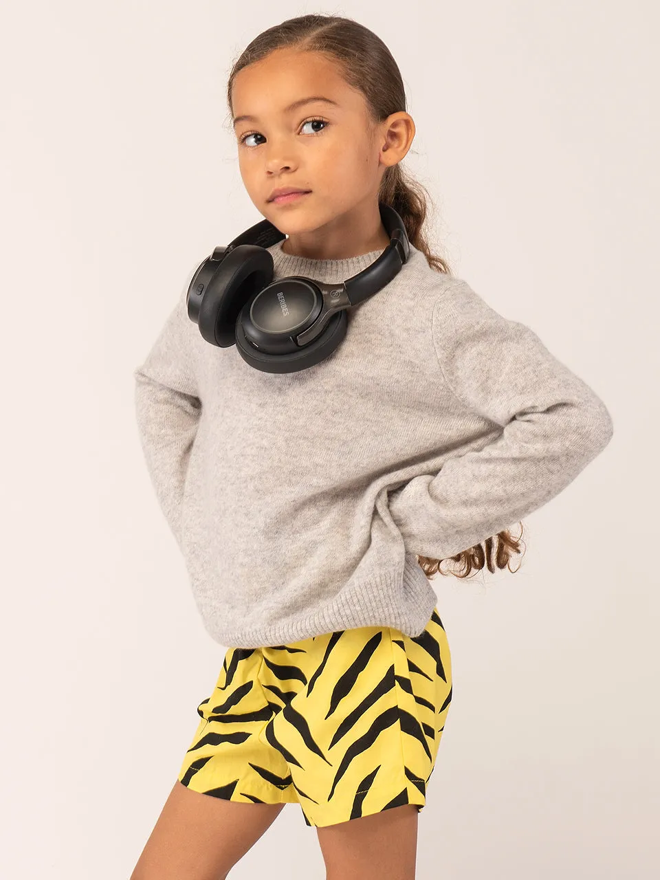 Kids Crew Neck Sweater_Grey