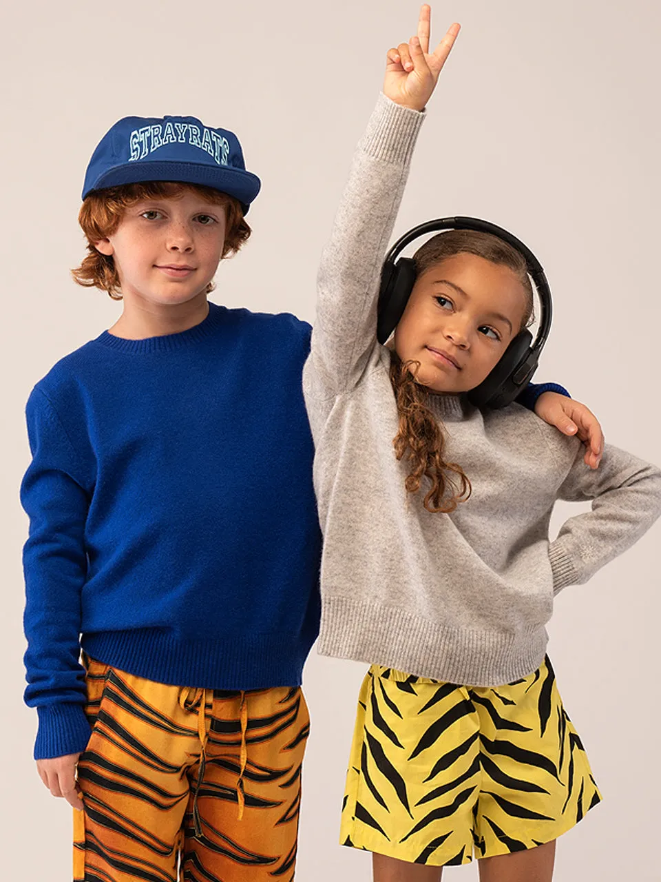 Kids Crew Neck Sweater_Grey