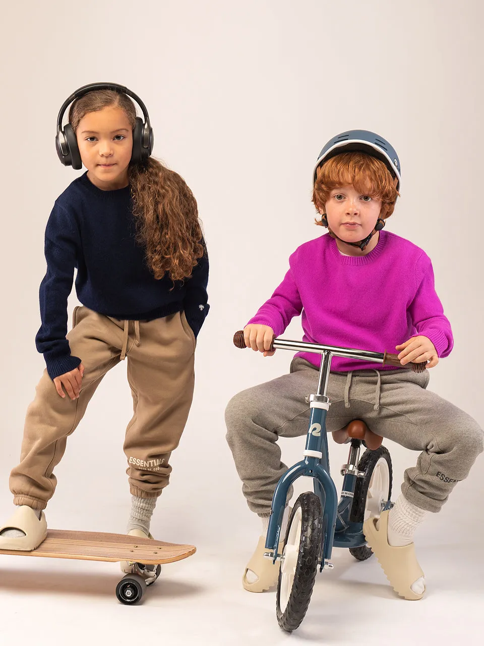Kids Crew Neck Sweater_Navy