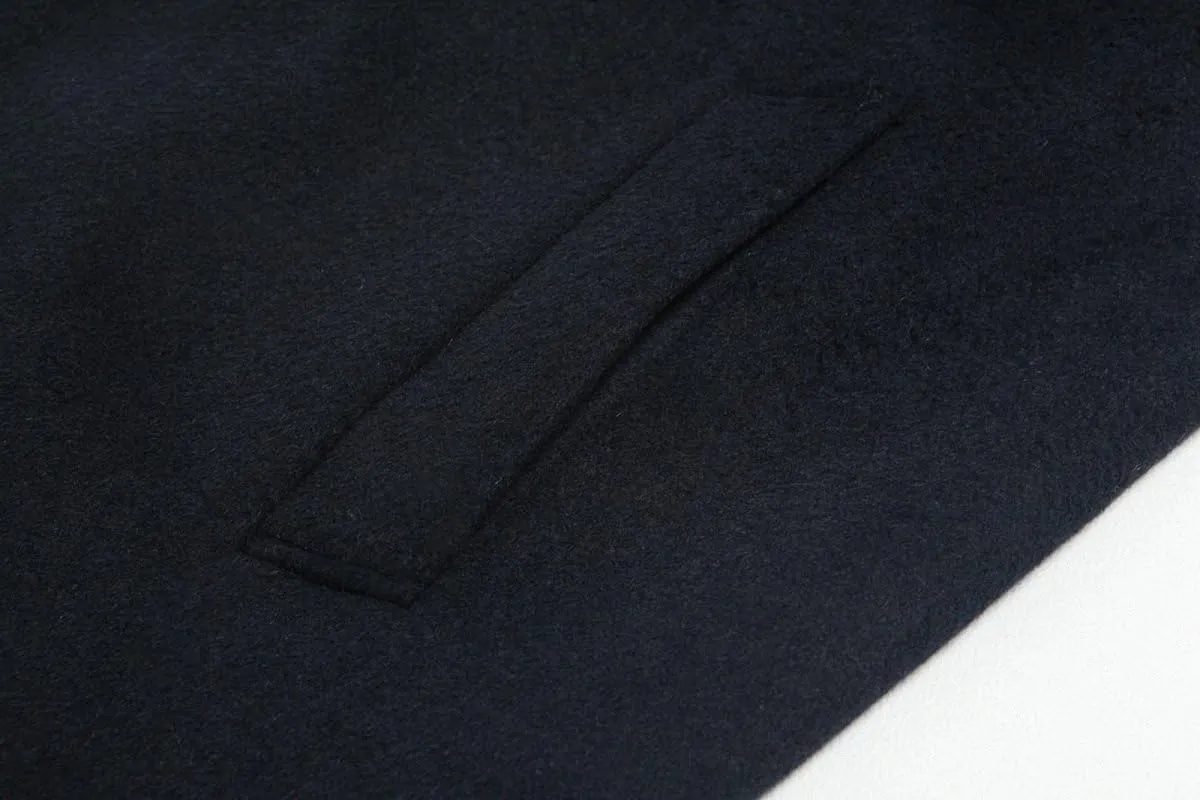 Men's Classical France Style Single Breasted Wool Coat Windbreaker #00153160