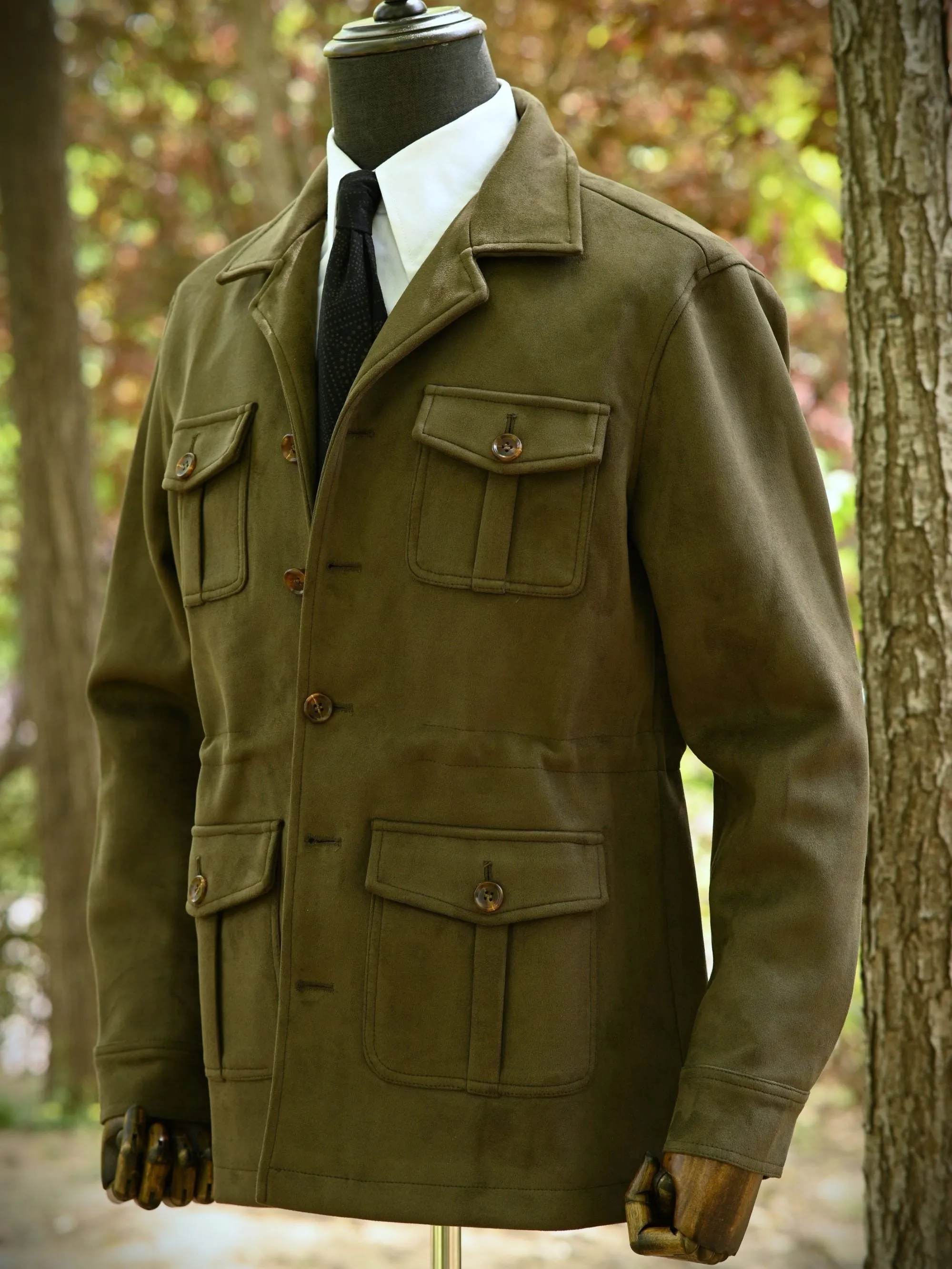 Men's Faux Suede Safari Jacket
