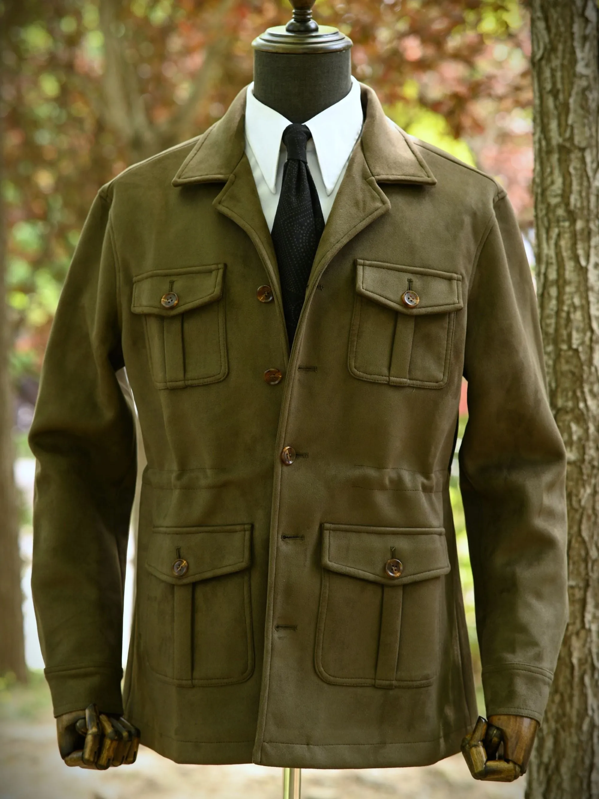Men's Faux Suede Safari Jacket