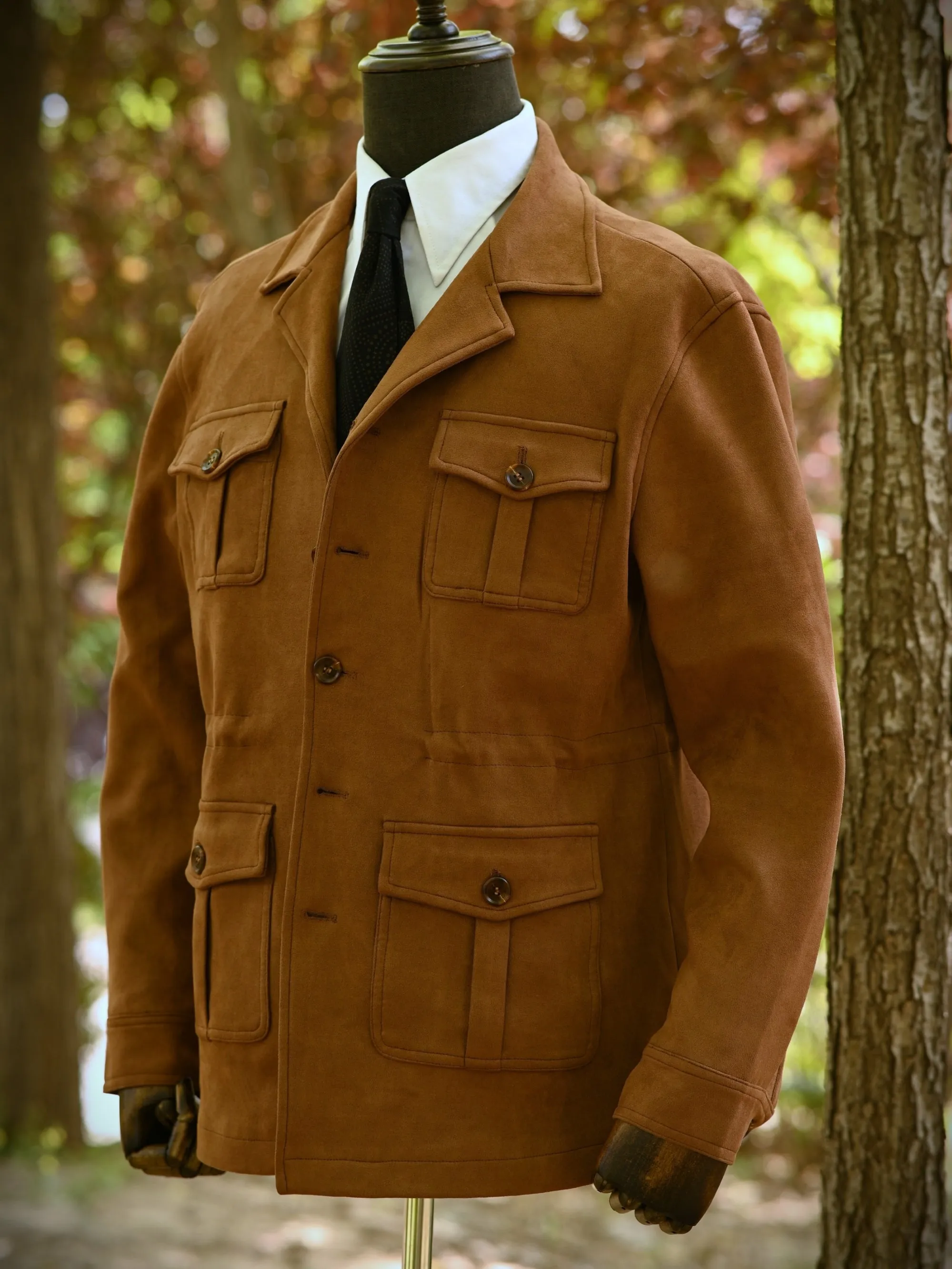 Men's Faux Suede Safari Jacket