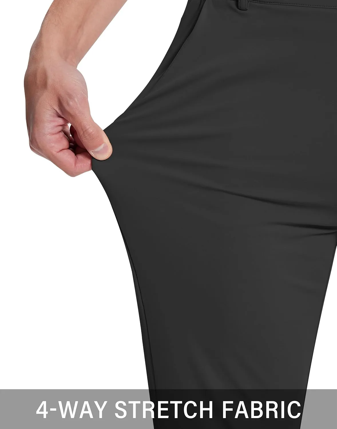 Mens Golf Joggers Pants with 5 Pockets Slim Fit Stretch Casual Dress Sweatpants for Work Travel Running