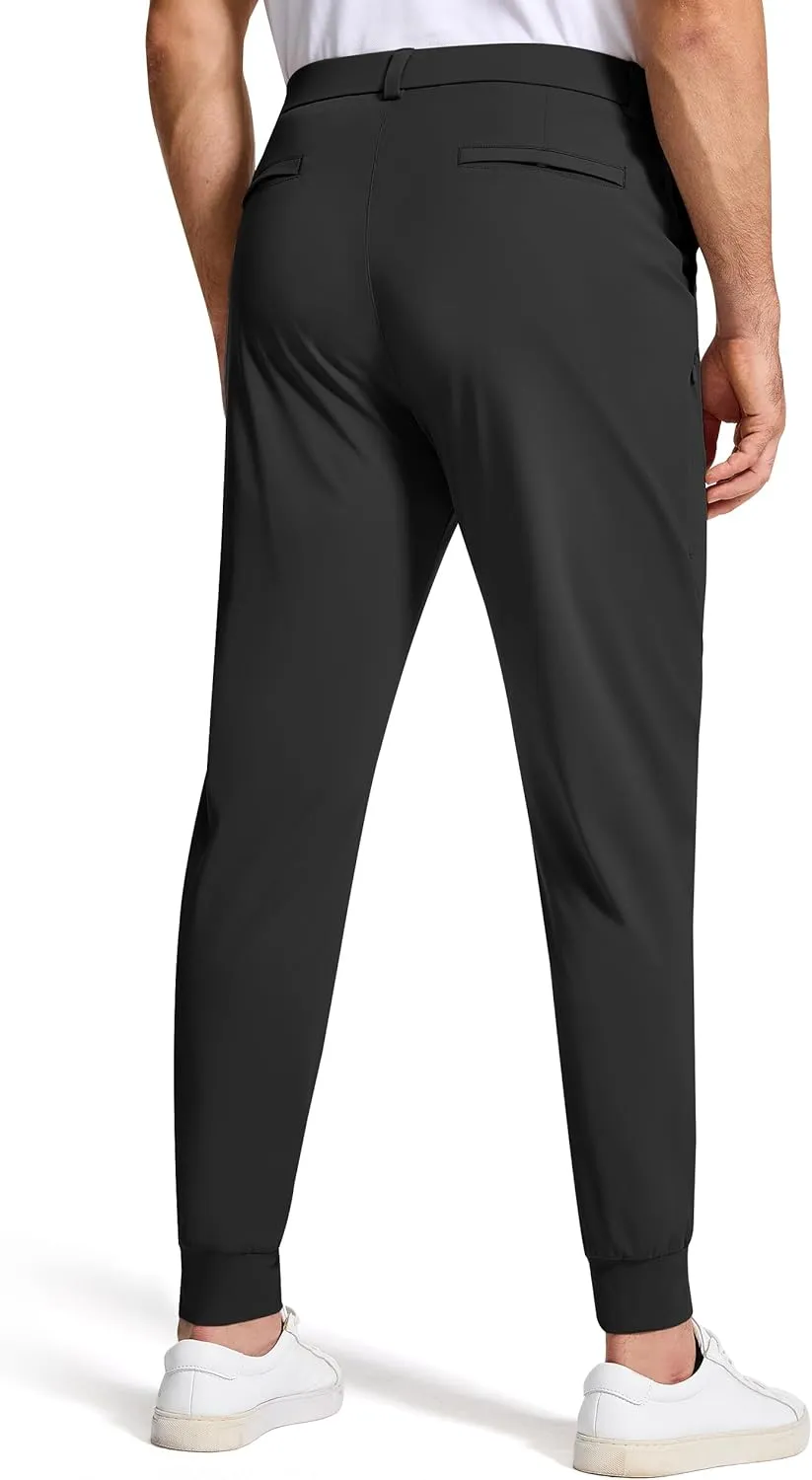 Mens Golf Joggers Pants with 5 Pockets Slim Fit Stretch Casual Dress Sweatpants for Work Travel Running