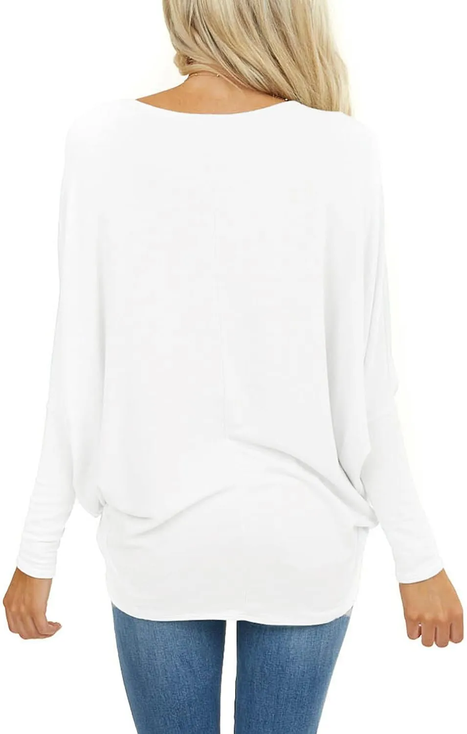 MIHOLL Womens Long Sleeve Batwing Casual Loose Dolman T-Shirt Blouse Tops