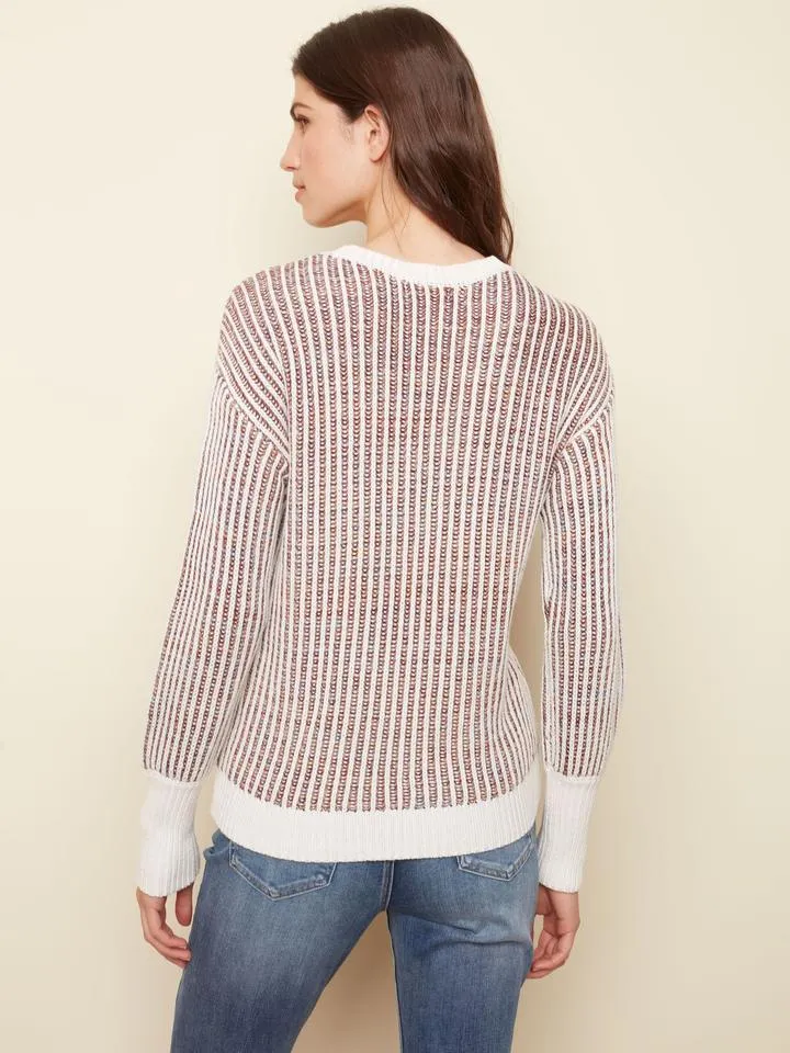 MIXED CREW NECK SWEATER