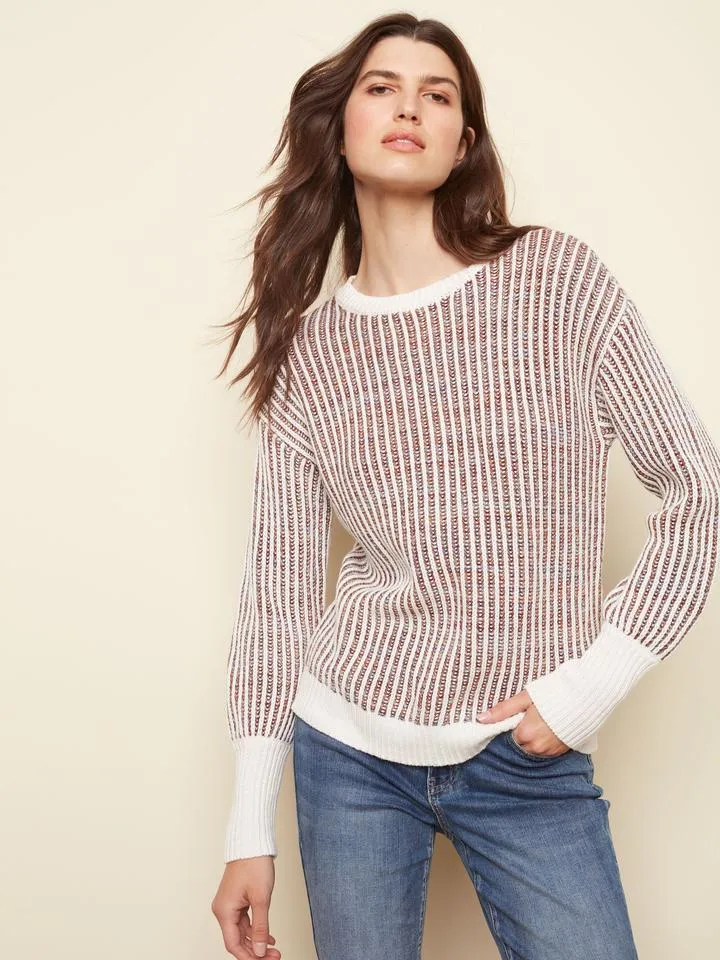 MIXED CREW NECK SWEATER