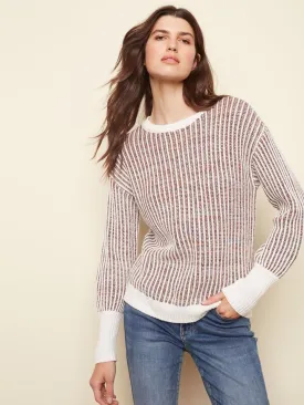 MIXED CREW NECK SWEATER