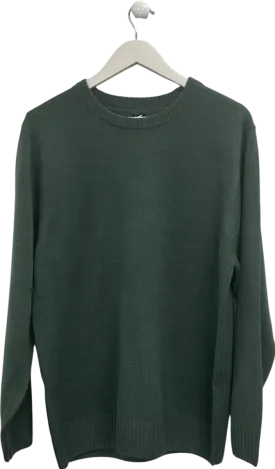 Pegasus Green Wool Blend Crew Neck Sweater UK L