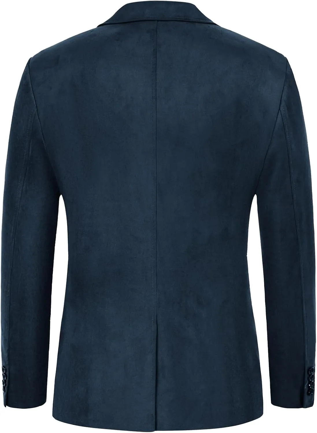 PJ PAUL JONES Mens Blazer Jacket Faux Leather Suit Jacket Casual 2 Buttons Suede Sport Blazer Coat with Pockets