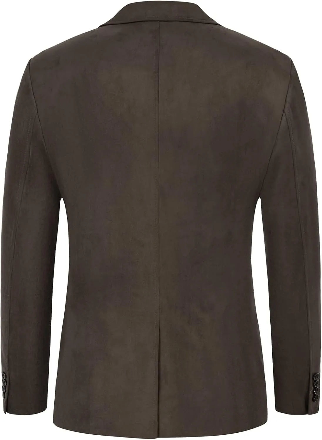 PJ PAUL JONES Mens Blazer Jacket Faux Leather Suit Jacket Casual 2 Buttons Suede Sport Blazer Coat with Pockets
