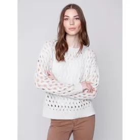 PLUSH NET STITCH SWEATER