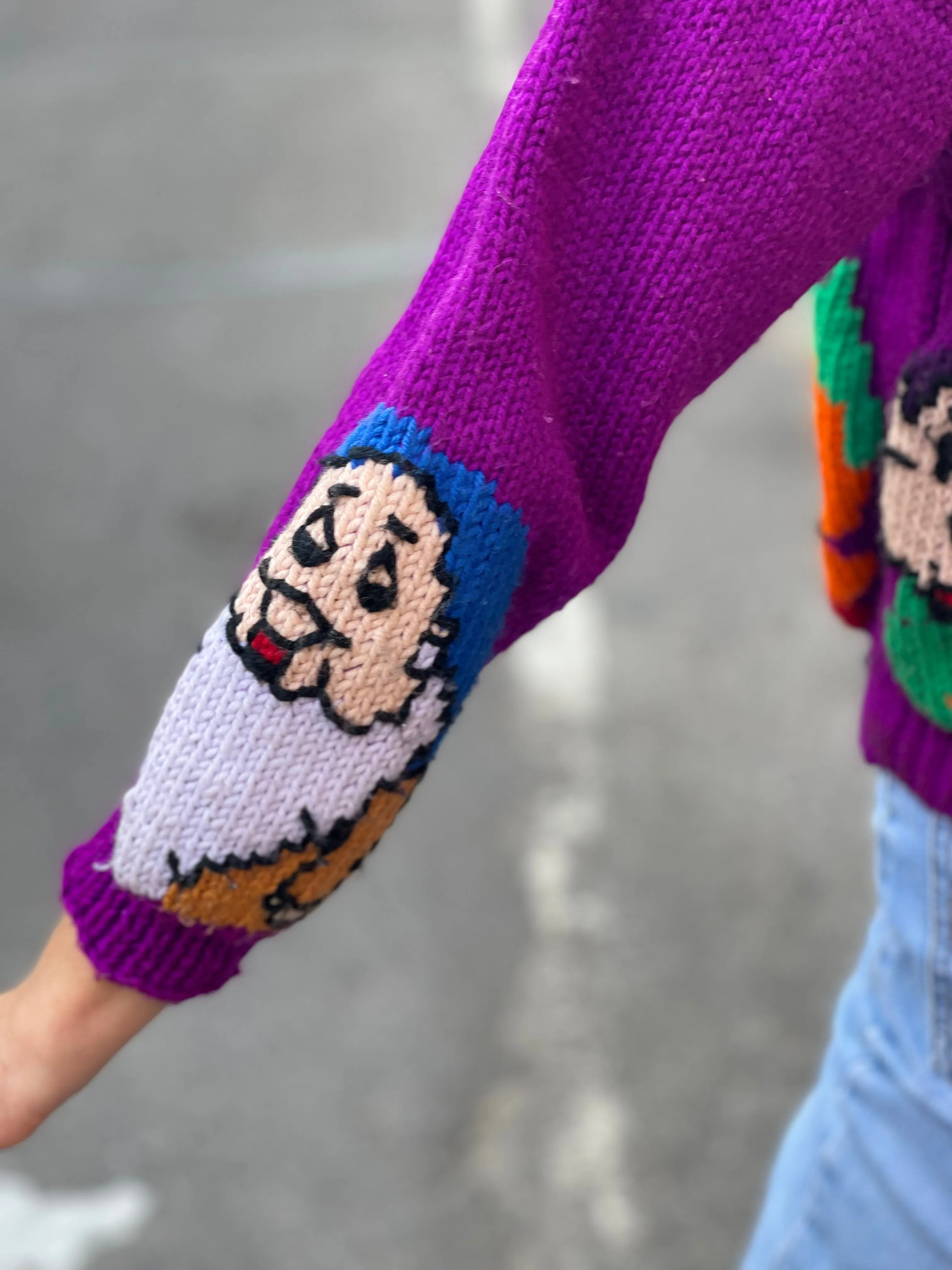 Vintage Snow White Knit Cardigan