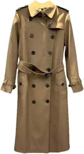 Women Fall Winter Long Coat Double Breasted Suit Collar Trenchcoats Belt Classic Office Long Jcaket