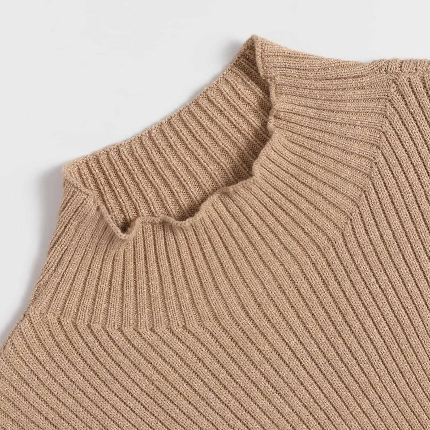Women's Crewneck Long Sleeve Ribbed Knit Slim Fit Knit Warm Midi Dress